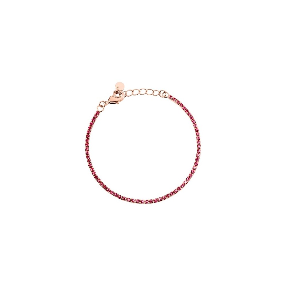 Bracciale Tennis Romantic Shine Metallo Rosa Cristallo [51c69558]
