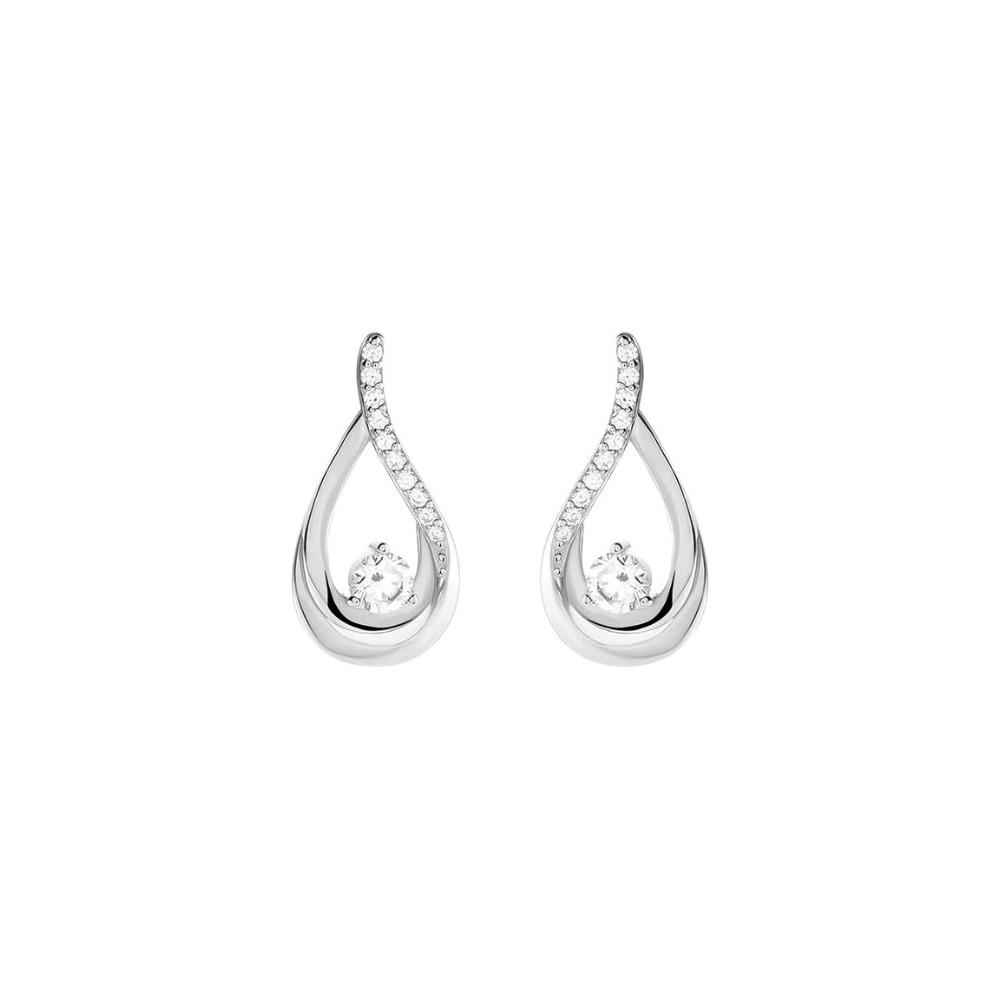 Orecchini Lobo Silver Elegance Argento Rodiato Cubic Zirconia [86ec298b]