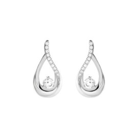 Orecchini Lobo Silver Elegance Argento Rodiato Cubic Zirconia [86ec298b]