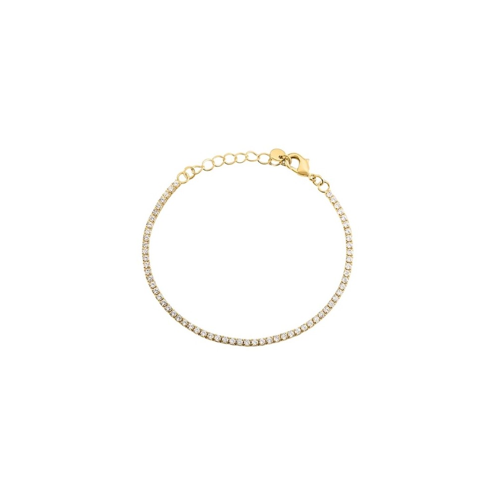 Bracciale Tennis Romantic Shine Metallo Dorato Cristallo [a1cc13e3]