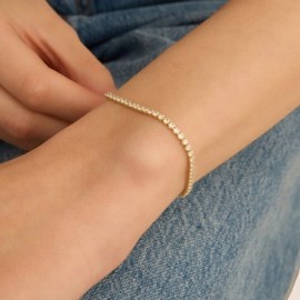 Bracciale Tennis Romantic Shine Metallo Dorato Cristallo [78ea50ee]