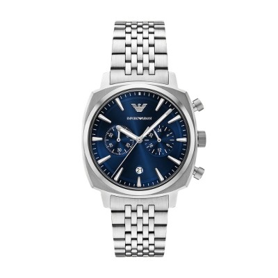 Orologio Armani in acciaio quadrante quadrato di colore blu AR11688 [7c94227f]