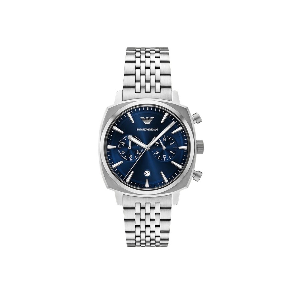 Orologio Armani in acciaio quadrante quadrato di colore blu AR11688 [7c94227f]