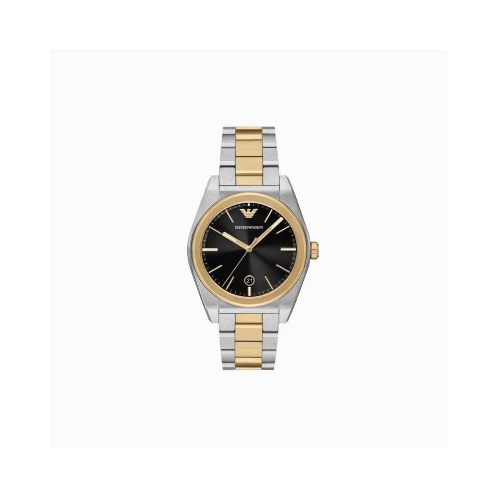 Orologio bicolore in acciaio inossidabile a tre lancette [fb38fa7e]