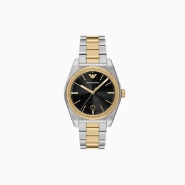 Orologio bicolore in acciaio inossidabile a tre lancette [fb38fa7e]