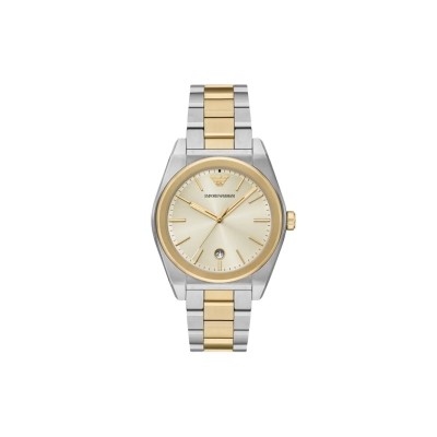 Orologio bicolore in acciaio inossidabile a tre lancette [72cd937c]