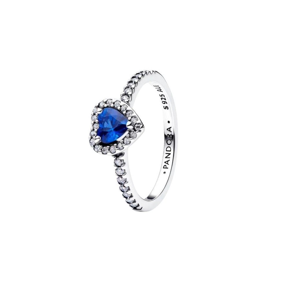 Anello Cuore in Rilievo Blu Intenso [23ebf701]
