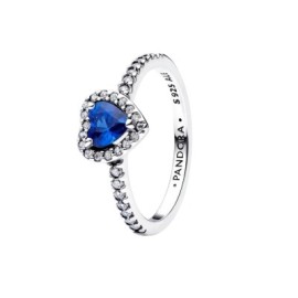 Anello Cuore in Rilievo Blu Intenso [23ebf701]