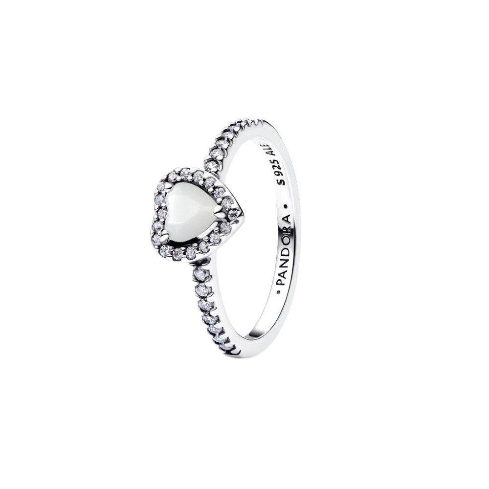 Anello Cuore in Rilievo Bianco [7ae95aea]
