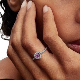 Anello Cuore in Rilievo Viola [fd4582eb]