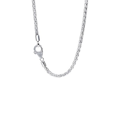 Collana Maglia Coda di Volpe con Chiusura Pavè [d37d765e]