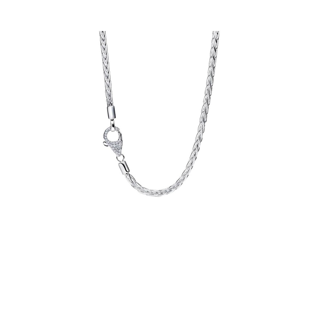 Collana Maglia Coda di Volpe con Chiusura Pavè [d37d765e]