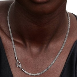 Collana Maglia Coda di Volpe con Chiusura Pavè [d37d765e]