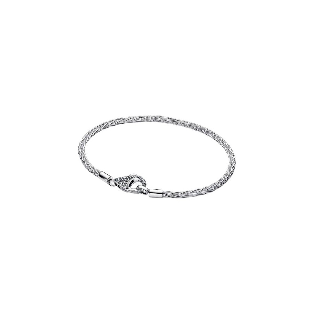 Bracciale Maglia Coda di Volpe con Chiusura Pavè [4863cc58]