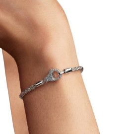 Bracciale Maglia Coda di Volpe con Chiusura Pavè [91458f55]