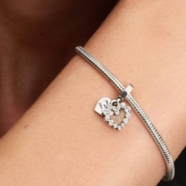 Charm Pendente Doppio Cuore Nessuna come Te [dcbec662]