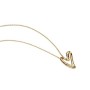Collana con ciondolo a forma di cuore con pietra incastonata e design organico [e67da72b]