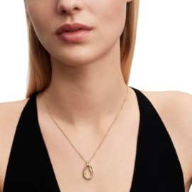 Collana con pendente dalle forme organiche e pietre incastonate [d64b12f6]