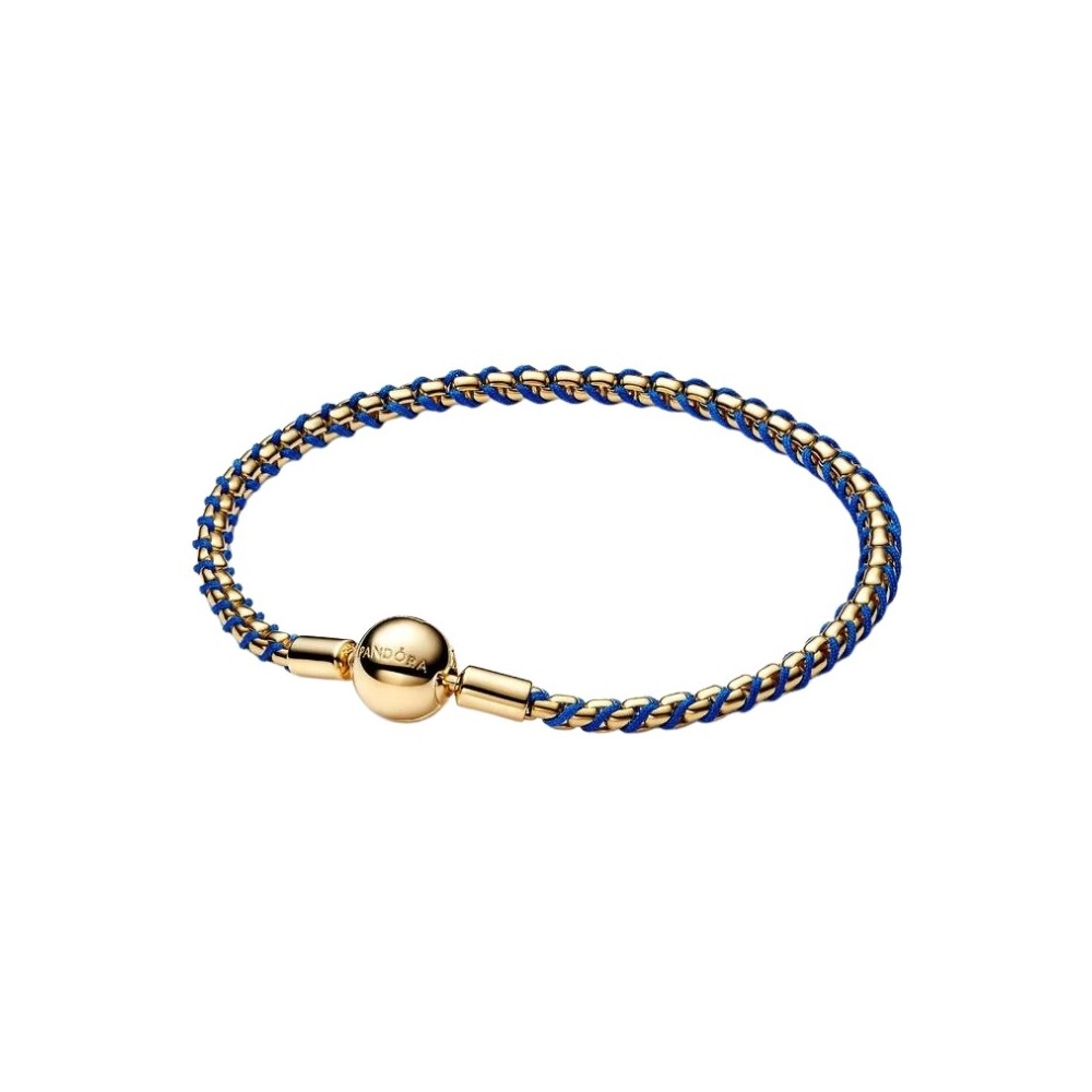 Bracciale a catena a maglia quadrata con cordino blu [b6a0d495]