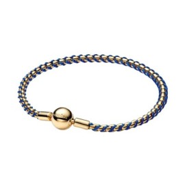 Bracciale a catena a maglia quadrata con cordino blu [b6a0d495]