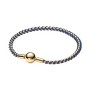 Bracciale a catena a maglia quadrata con cordino blu [b6a0d495]