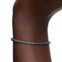 Bracciale a catena a maglia quadrata con cordino blu [6f869798]