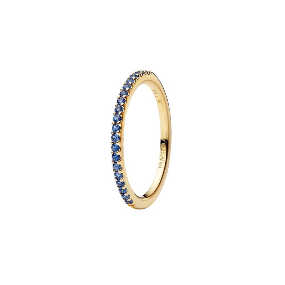 Anello Pavè Fascia Sottile Blu [310c0c94]