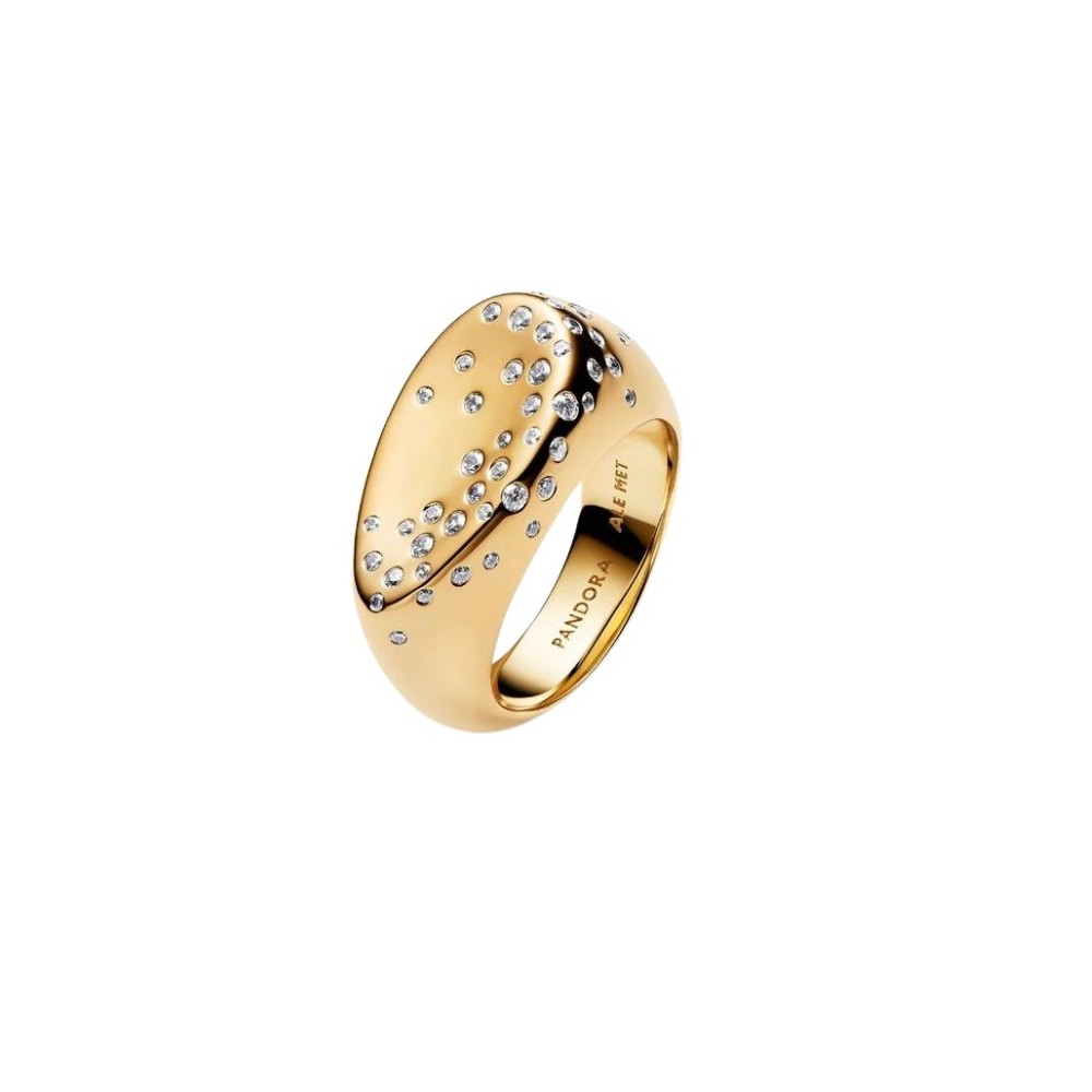 Anello a sigillo ovale bombato con pietre incastonate. [3f55bd97]