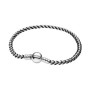 Bracciale a catena a maglie con cordino nero [9276739c]