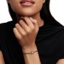 Bracciale a catena a maglie con cordino nero [4b503091]