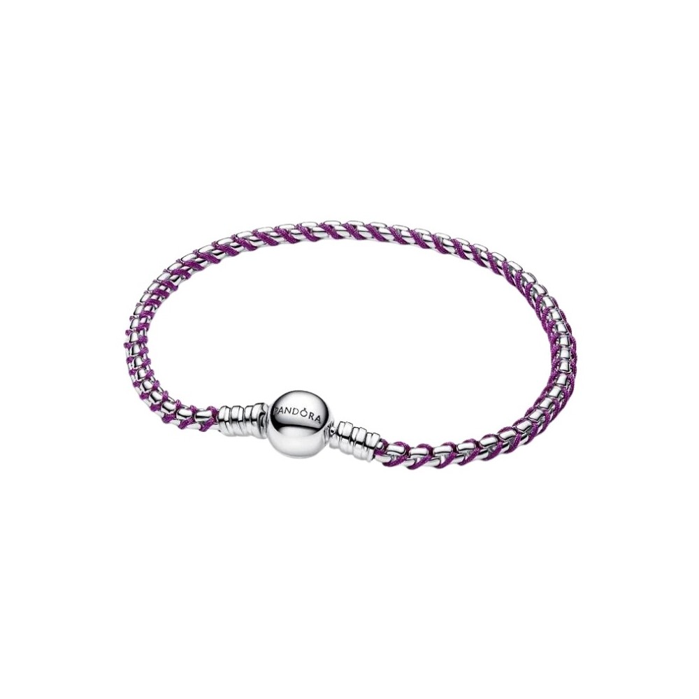 Bracciale a catena con cordino viola [1d88db4e]