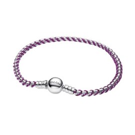 Bracciale a catena con cordino viola [1d88db4e]