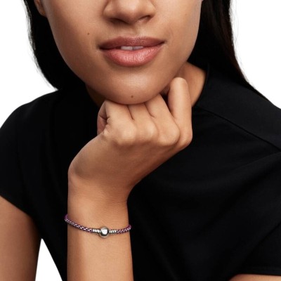 Bracciale a catena con cordino viola [c4ae9843]