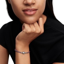 Bracciale a catena con cordino viola [1d88db4e]