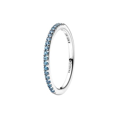 Anello a mezza fascia con acquamarina scintillante [9a24034f]
