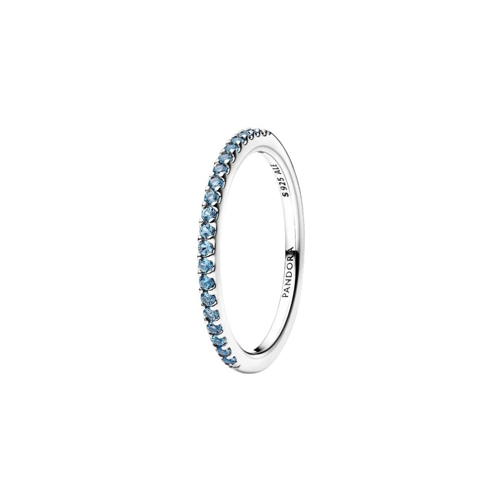 Anello a mezza fascia con acquamarina scintillante [9a24034f]