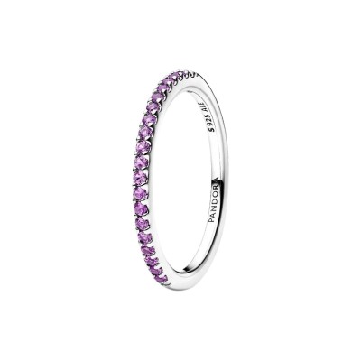 Anello a mezza fascia viola scintillante [947db24c]