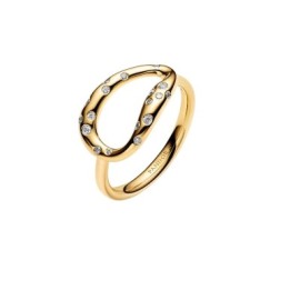 Anello vistoso con pietra incastonata dalla forma organica [88cfd04b]