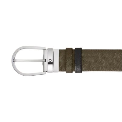 Cintura reversibile Horseshoe 35 mm in pelle sartoriale Montblanc  222147 [36da898c]