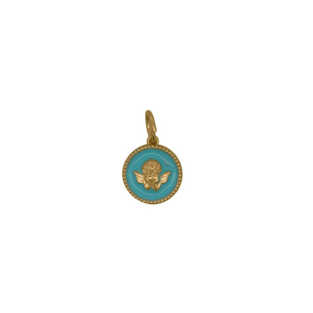 Charm Medaglia Angelo Azzurro [a1bb8b0d]