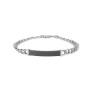 Bracciale uomo catena e piastra nera satinata Kidult [30a4b1b3]