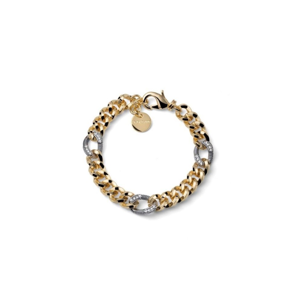 Bracciale Bicolore Grumetta e Zirconi [4af770d8]