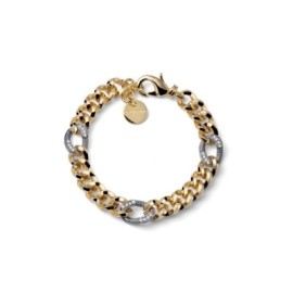 Bracciale Bicolore Grumetta e Zirconi [4af770d8]