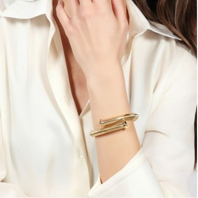 Bracciale Tubogas contrarié dorato [36a08d0d]