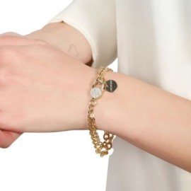 Bracciale forzatina doppia e zirconi [74987406]