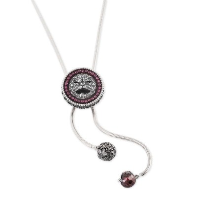 Collana Saliscendi con maschera e Cubic Zirconia [0652b1e5]