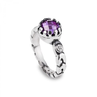Anello con pietra centrale Viola [8c2a3ccf]