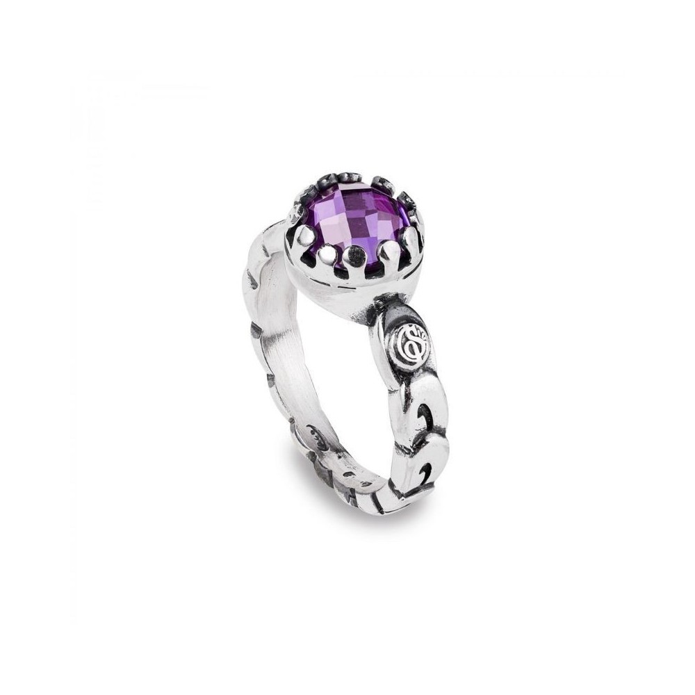 Anello con pietra centrale Viola [8c2a3ccf]