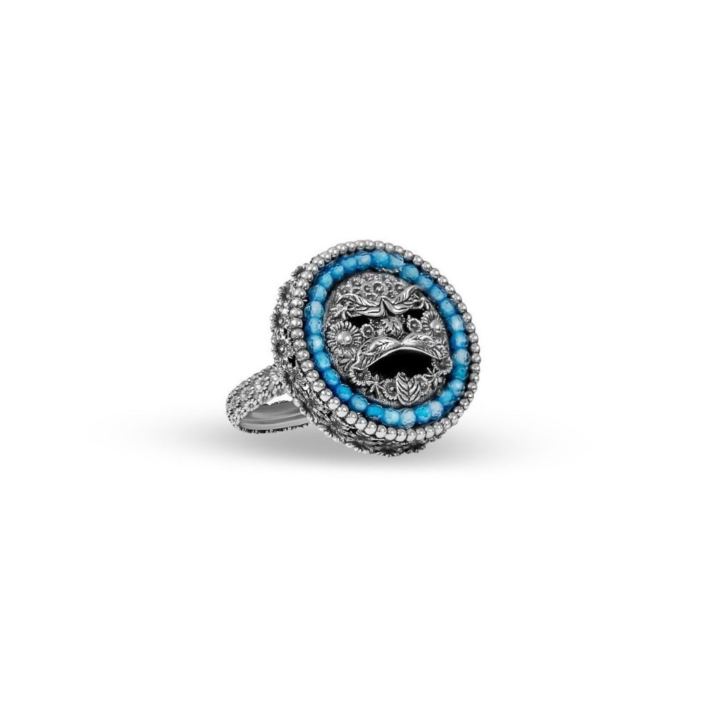 Anello con Maschera e Cubic Zirconia [1024c216]