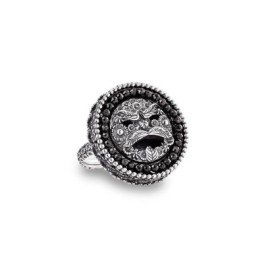 Anello con Maschera e Cubic Zirconia [413e6a31]